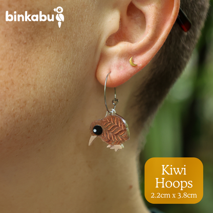 Kiwi Stud Earrings - New Zealand Birds