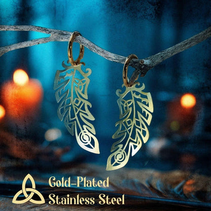 LIMITED EDITION: Death’s Raven Metal Feather Earrings - 2025 Halloween Collection