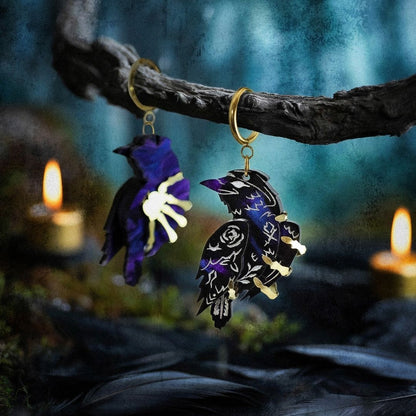 LIMITED EDITION: Death’s Raven Hoop Earrings - 2025 Halloween Collection