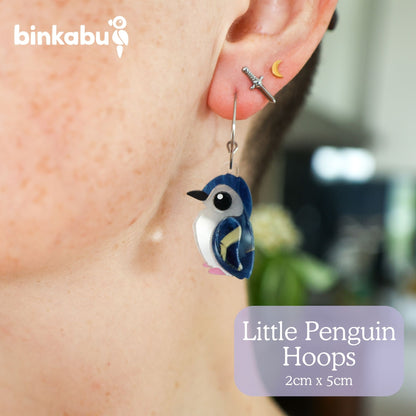 Little Penguin Studs - Statement Bird Earrings