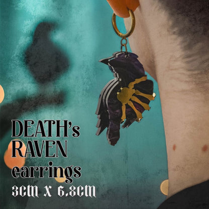 LIMITED EDITION: Death’s Raven Hoop Earrings - 2025 Halloween Collection