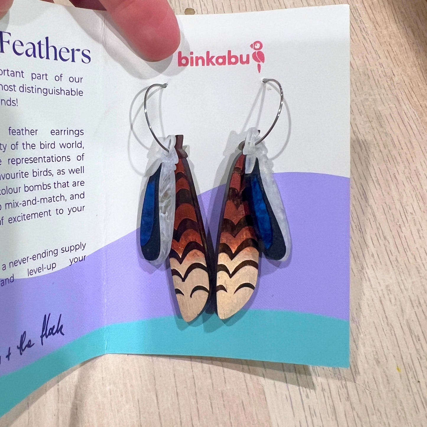 Seconds Sale Earrings - Kookaburra Foraged Feathers - EOFYS 2026
