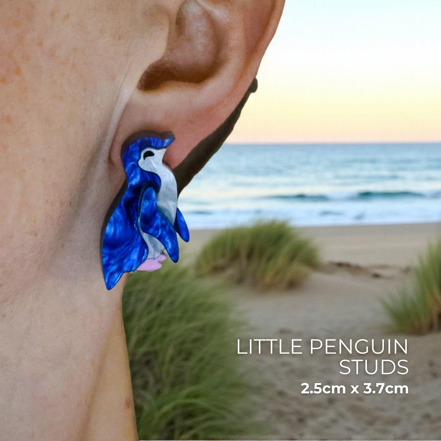 Little Penguin Studs - Statement Bird Earrings