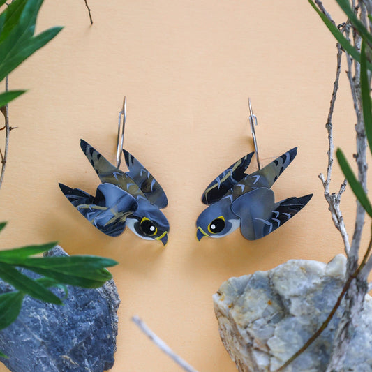 BINKABU Peregrine Falcon Acrylic Bird Earrings