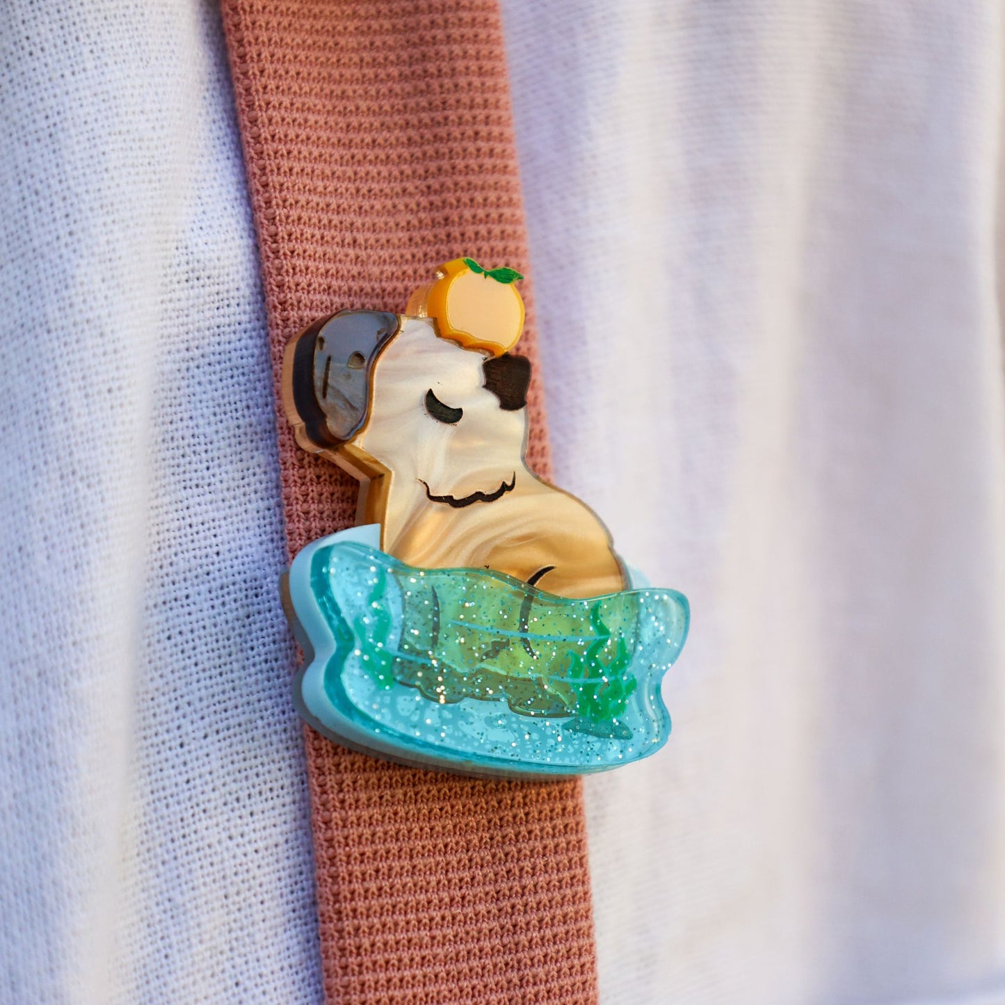 LIMITED EDITION - Calming Capybara Brooch - Handmade Animal Accessories