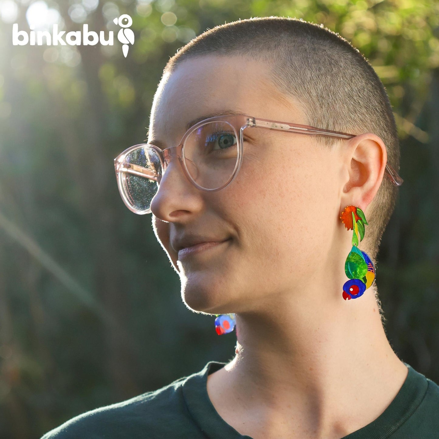 Rainbow Lorikeet Earrings - Statement Bird Earrings