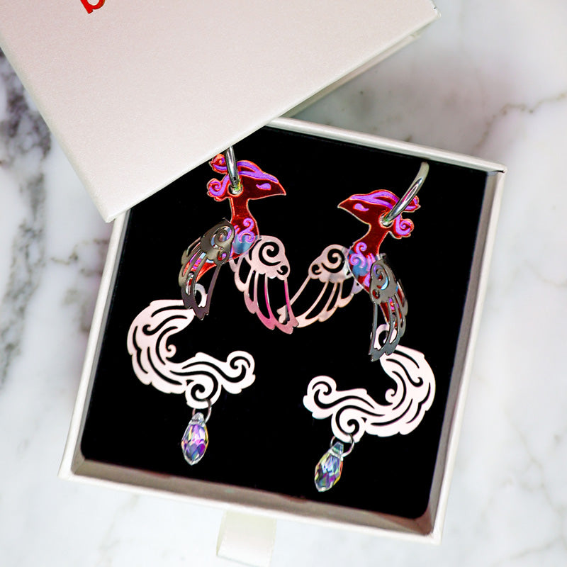 FINAL SALE: The Muse - 2025 Air Elemental - Acrylic and Metal Earrings