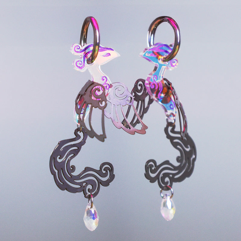 FINAL SALE: The Muse - 2025 Air Elemental - Acrylic and Metal Earrings