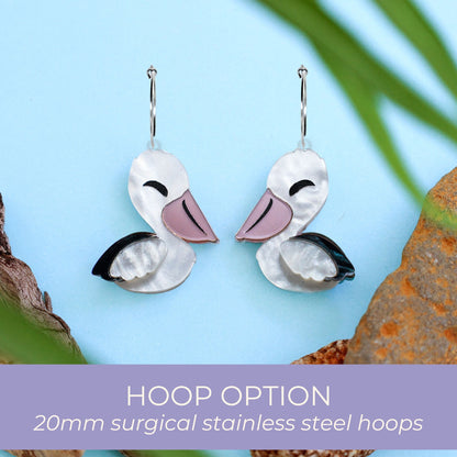 Pelican Studs - Statement Bird Earrings
