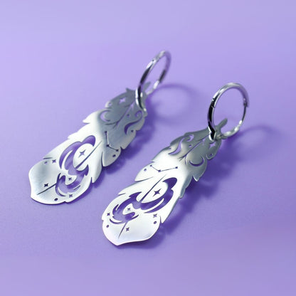 LIMITED EDITION: Mystic Owl Feather Earrings- 2025 Halloween Collection