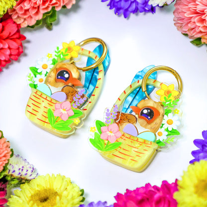 Fairywren Easter Basket Hoop Earrings BINKABU
