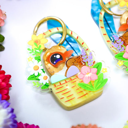 Fairywren Easter Basket Hoop Earrings BINKABU