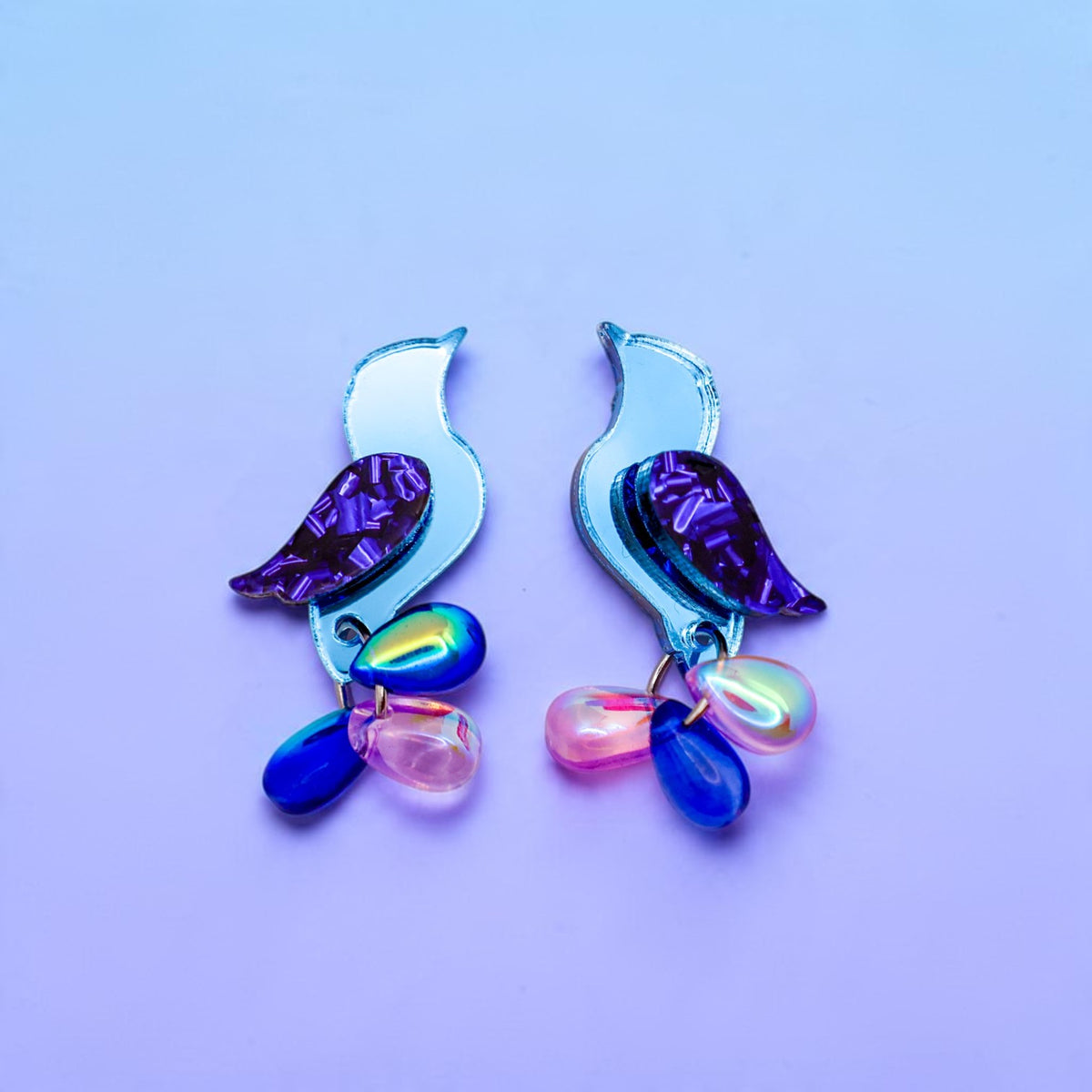 NEW: Jewel-Tailed Songbirds Earrings - Handmade Bird Earrings
