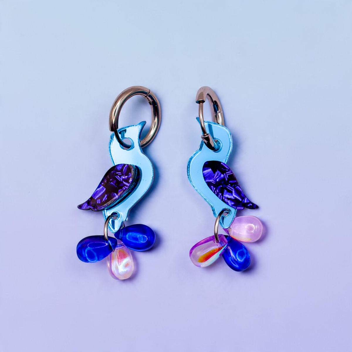 NEW: Jewel-Tailed Songbirds Earrings - Handmade Bird Earrings