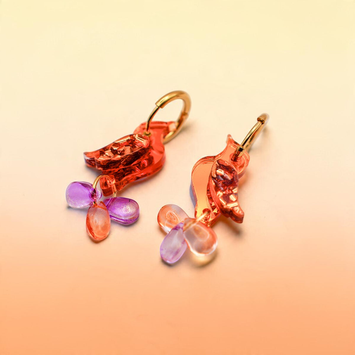 NEW: Jewel-Tailed Songbirds Earrings - Handmade Bird Earrings