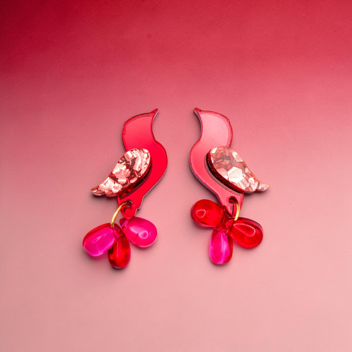 NEW: Jewel-Tailed Songbirds Earrings - Handmade Bird Earrings
