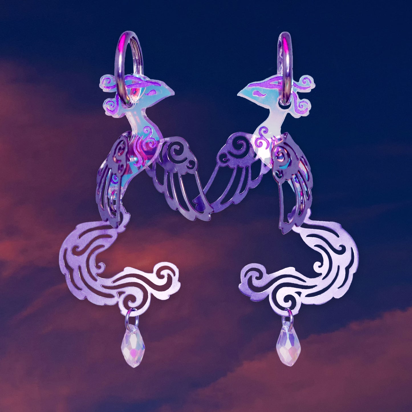 FINAL SALE: The Muse - 2025 Air Elemental - Acrylic and Metal Earrings