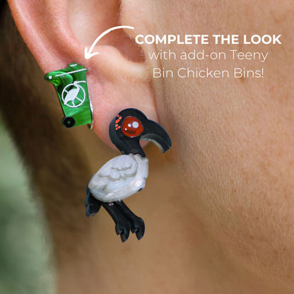 Ibis Studs - Bin Chickens - Statement Bird Earrings