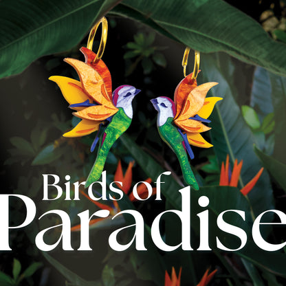 Birds of Paradise - Handmade Bird Earrings