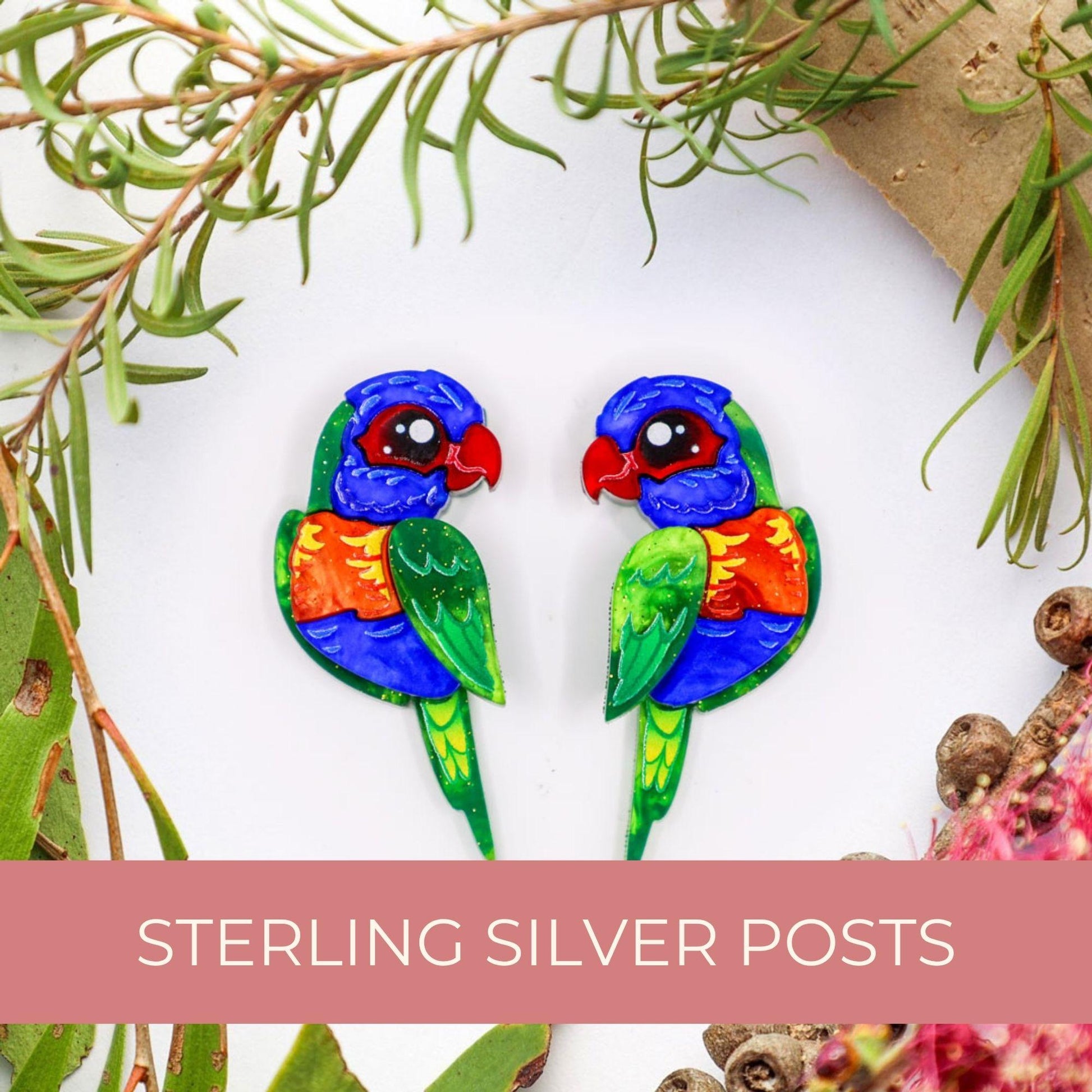 Rainbow_Lorikeet_Handmade_Earrings_UV_BINKABU