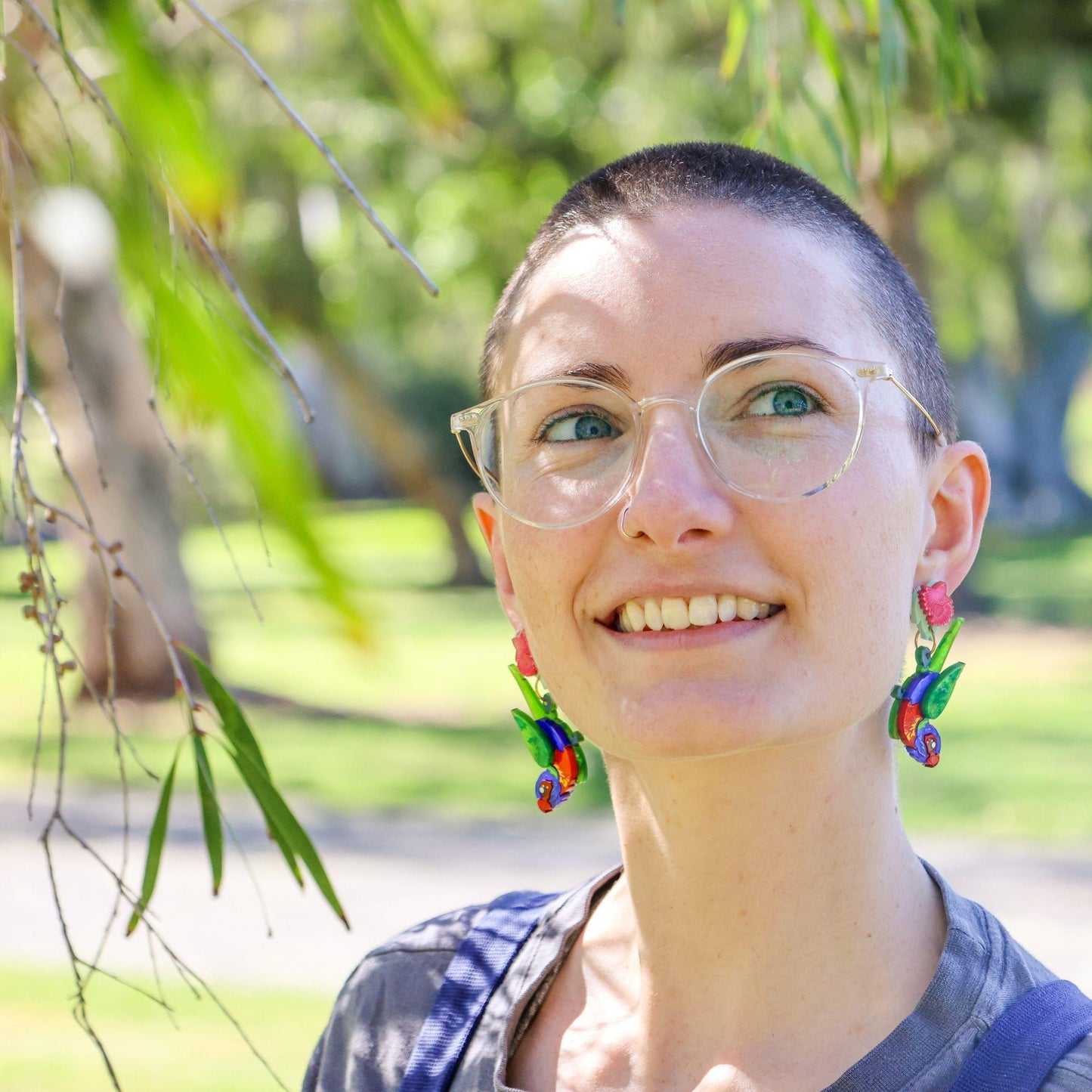 Rainbow_Lorikeet_Handmade_Earrings_UV BINKABU