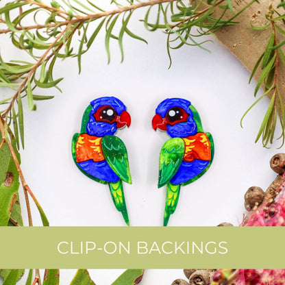 Rainbow_Lorikeet_Handmade_Earrings_UV_BINKABU