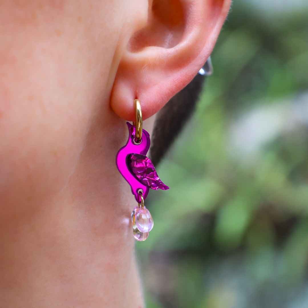 NEW: Jewel-Tailed Songbirds Earrings - Handmade Bird Earrings