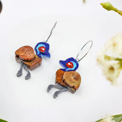 Emu Studs - Statement Bird Earrings