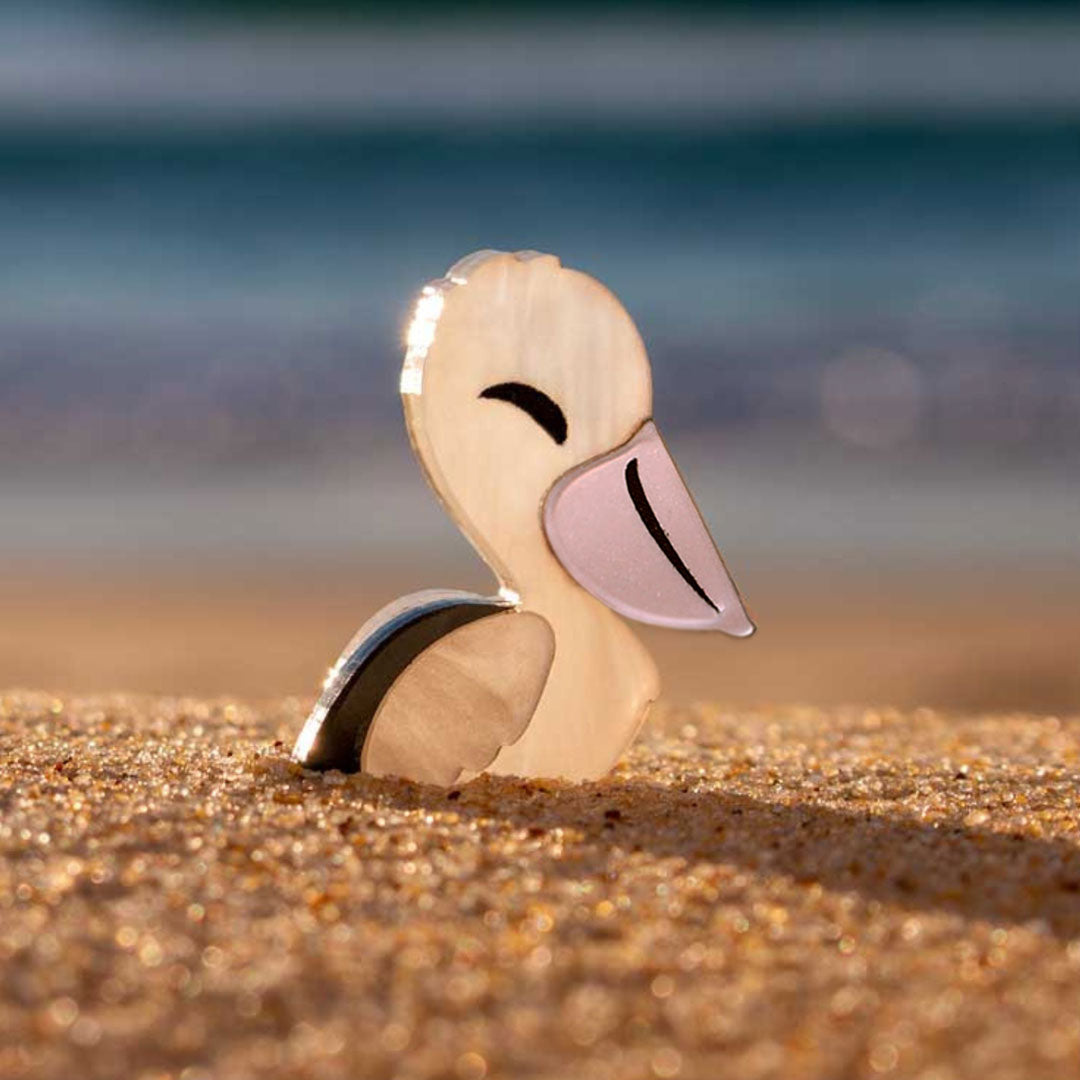 Pelican Studs - Statement Bird Earrings