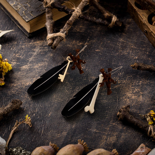 DISCONTINUED - VIP EXCLUSIVE - Voodoo Feather Earrings