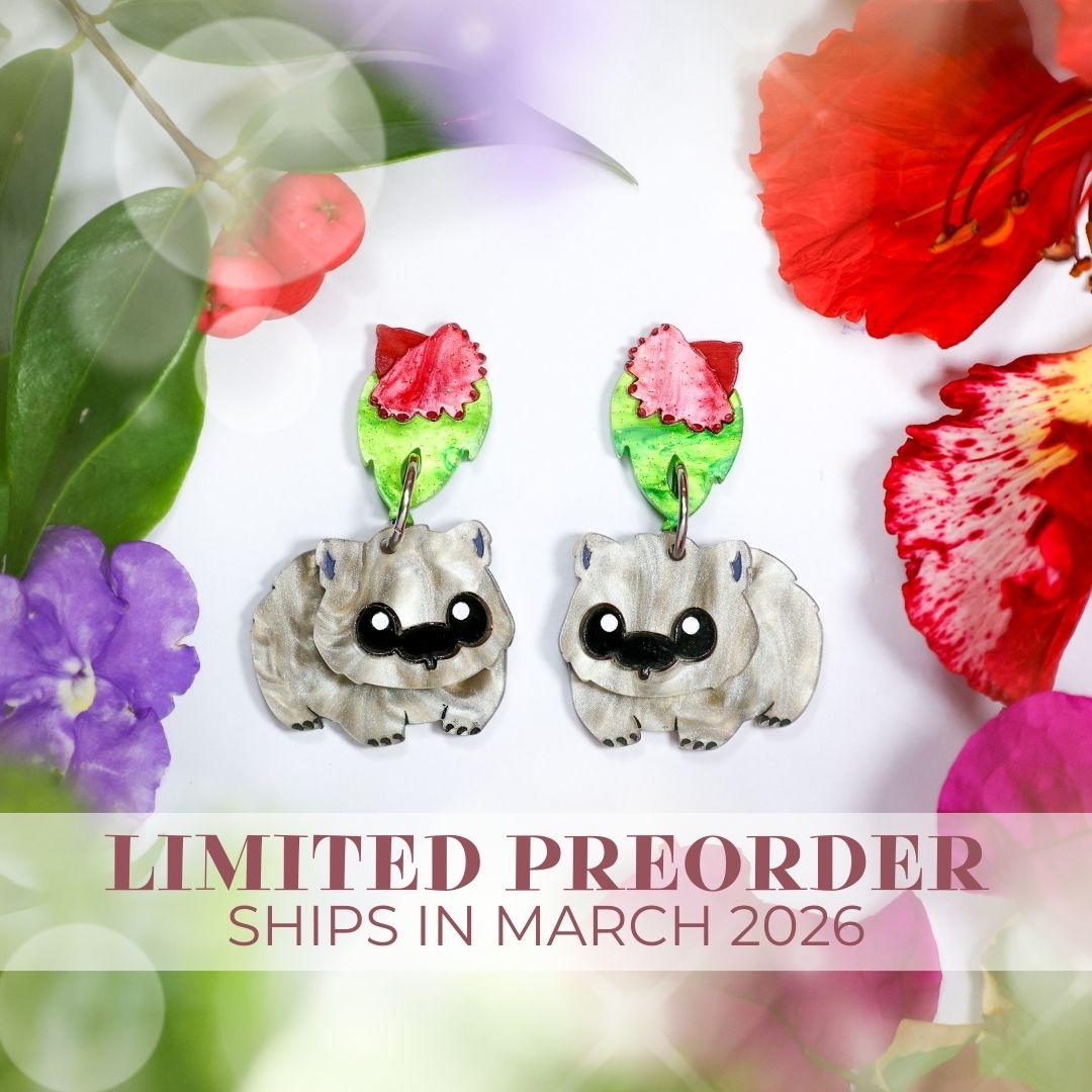 SPECIAL PREORDER - Bare-Nosed Wombat Dangles - Ships March-April 2026