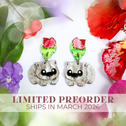 SPECIAL PREORDER - Bare-Nosed Wombat Dangles - Ships March-April 2026