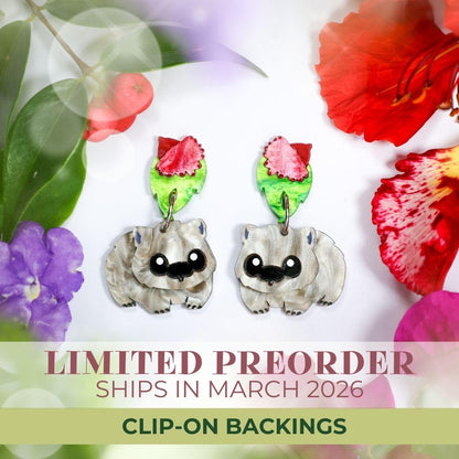 SPECIAL PREORDER - Bare-Nosed Wombat Dangles - Ships March-April 2026