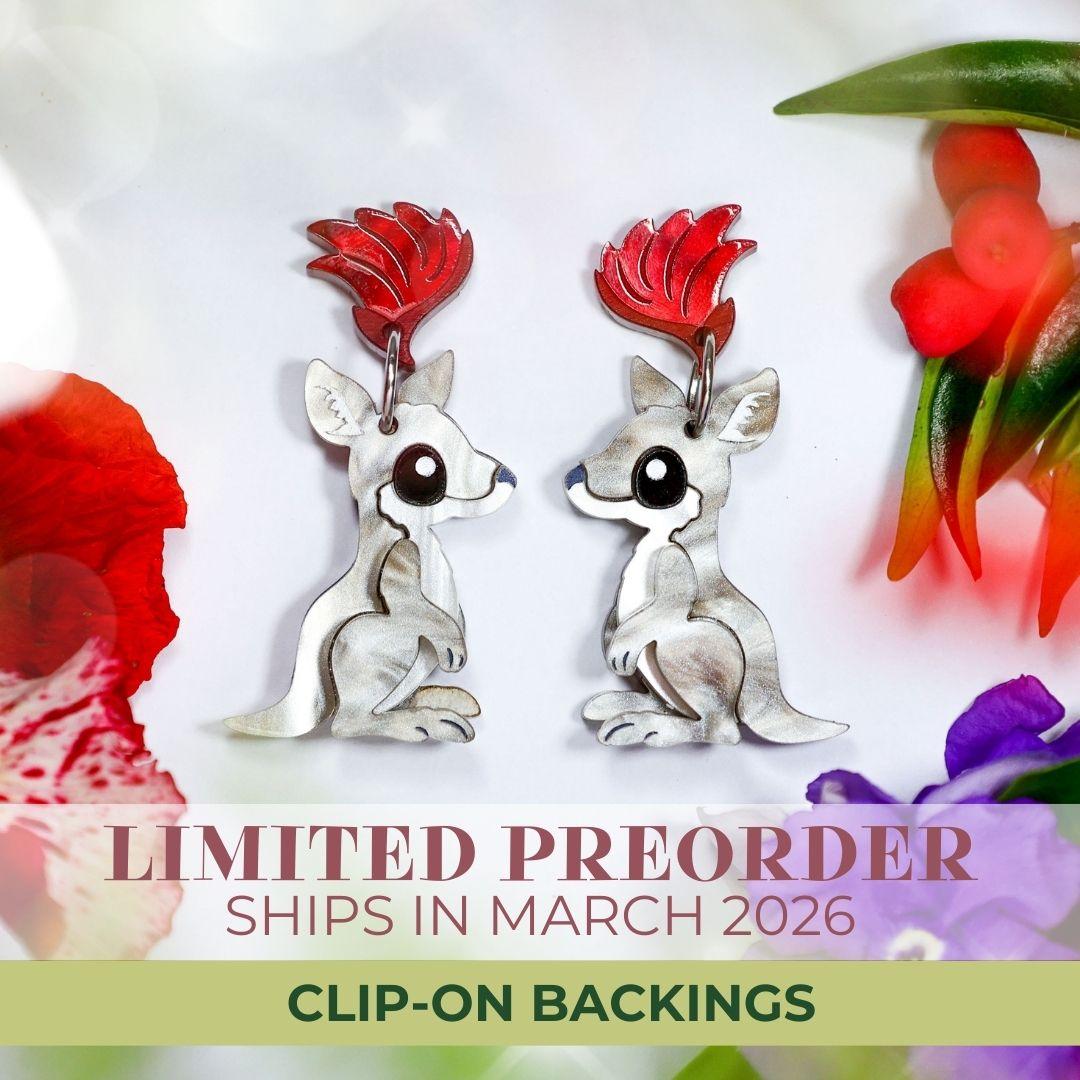 SPECIAL PREORDER - Eastern Grey Kangaroo Dangles - Ships March-April 2026