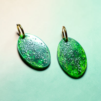 Cassowary Egg Hoop Earrings - Mini Bird Egg Series