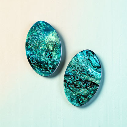 Emu Egg Stud Earrings - Mini Bird Egg Series