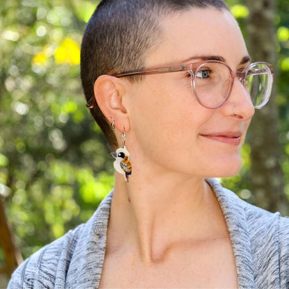 Kookaburra Studs - Statement Bird Earrings