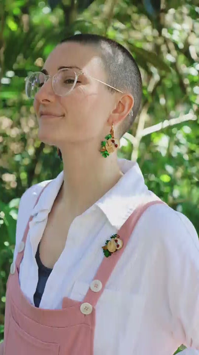 LIMITED EDITION -  Sleepy Sloth Hoop Earrings - Handmade Animal Earrings