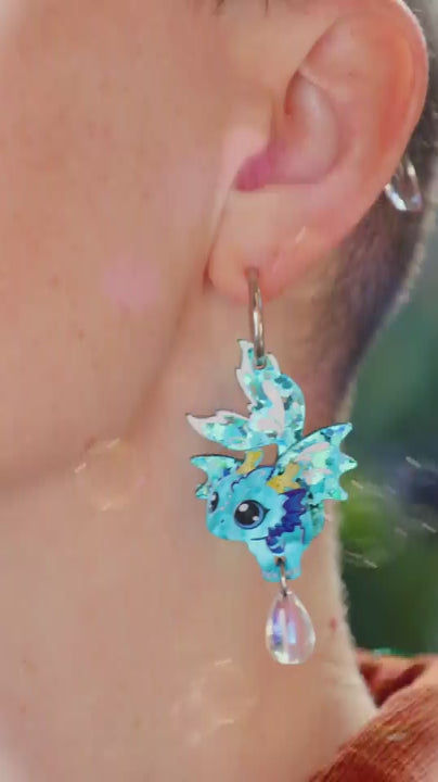 UNDARIS - Elemental Dragon Earrings - Handmade Fantasy Earrings