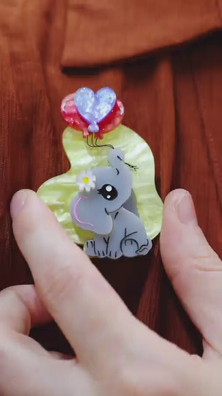 LIMITED EDITION - Tender Trunks Elephant Brooch - A Token of Love