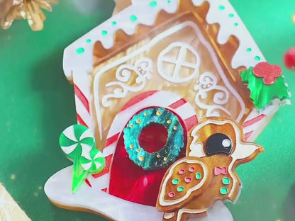 LIMITED EDITION: Cookieburra’s Gingerbread House Brooch - 2025 Christmas Collection