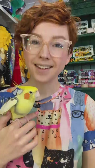 Grey Cockatiel Studs - Handmade Bird Earrings