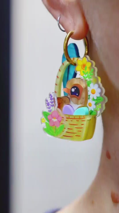 LIMITED EDITION - Splendid Fairywren Easter Basket Earrings - 2026 Easter Collection