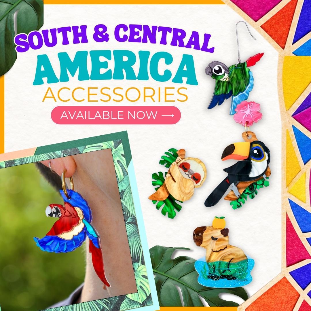 handmade animal earrings south america