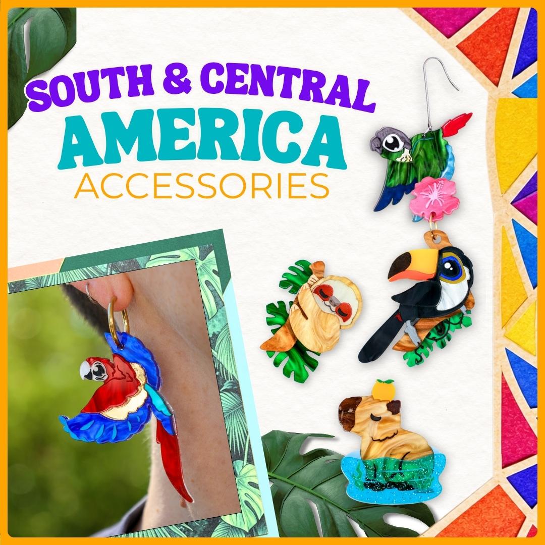 handmade animal earrings south america