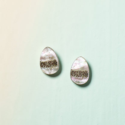 Willie Wagtail Egg Stud Earrings - Mini Bird Egg Series