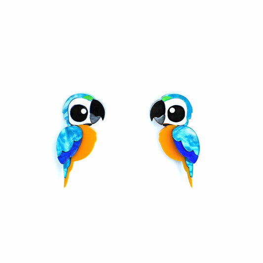 WHOLESALE - Blue and Gold Macaw Studs