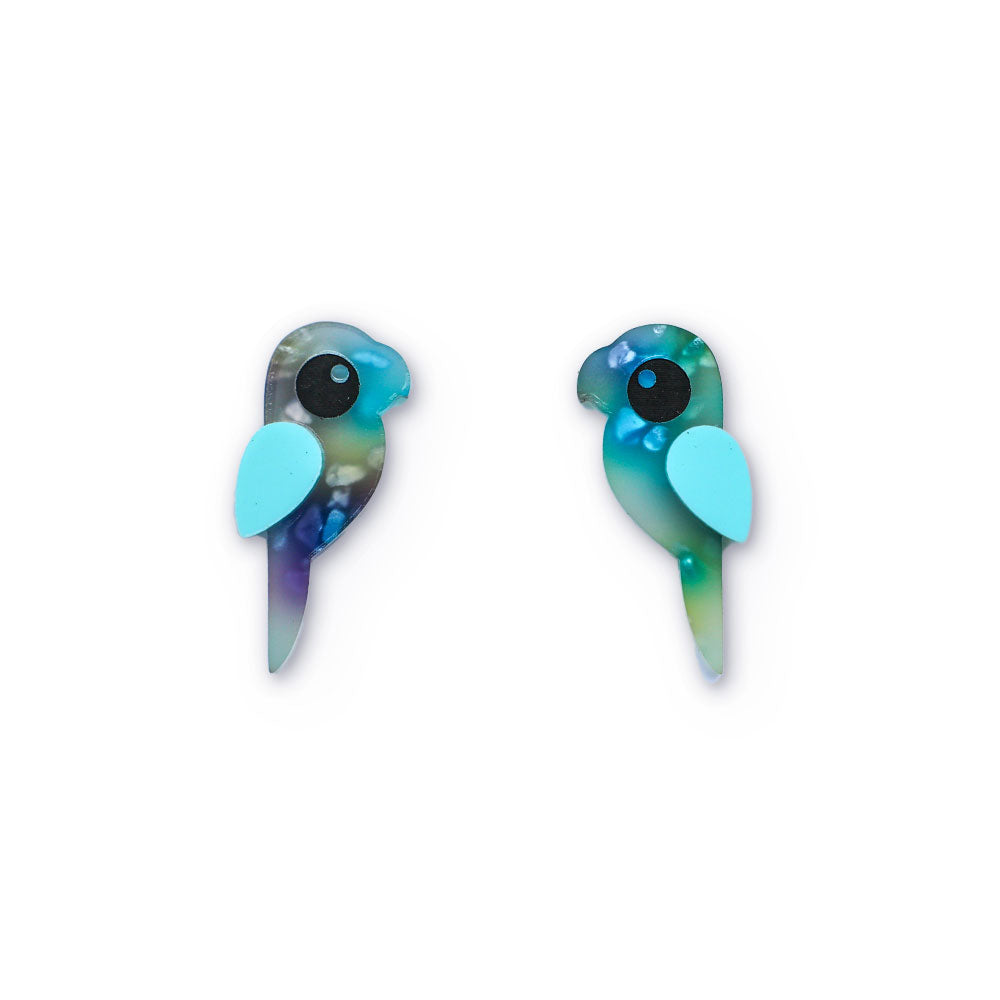 BINKABU party parrot earrings