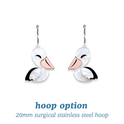 BINKABU pelican stud earrings