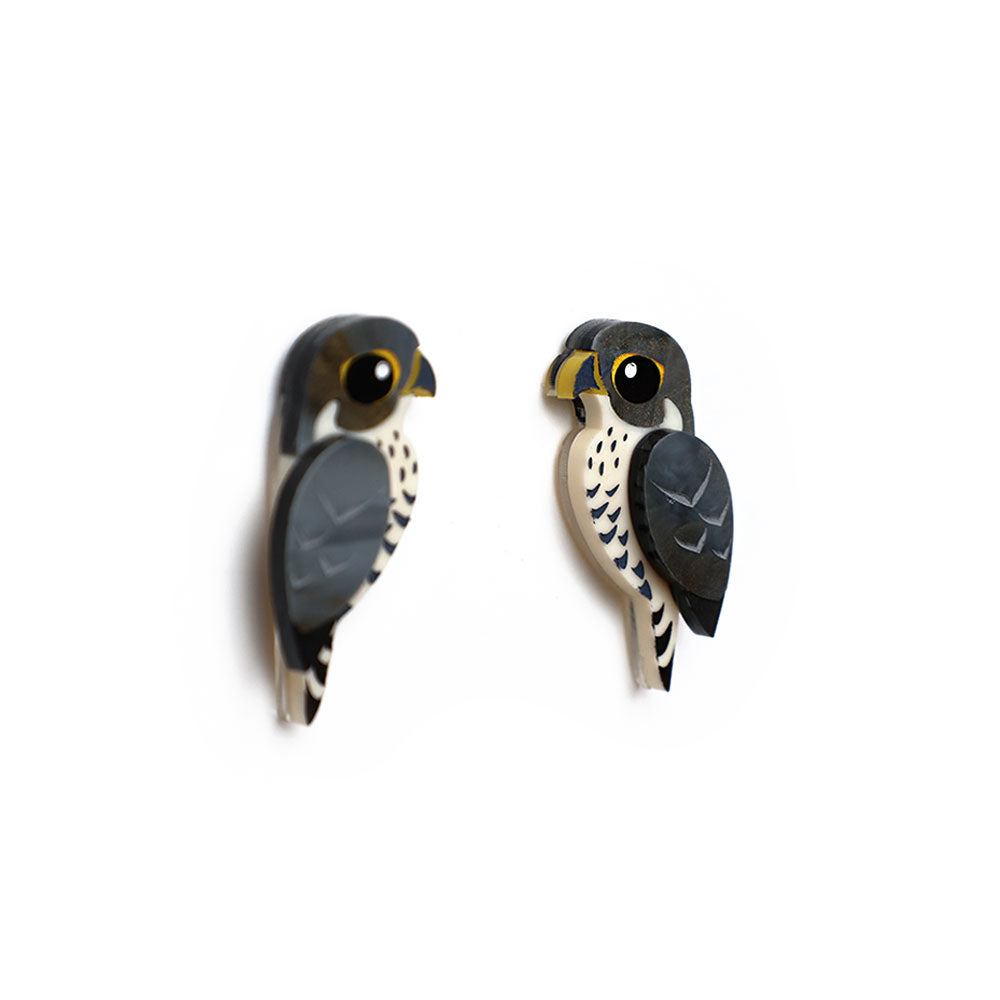 Peregrine Falcon Studs - Birds of Prey Earrings